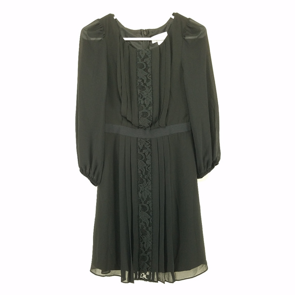 Jessica Simpson Black Sheer Long Sleeve Dress